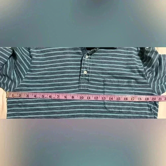 Faherty Mens Striped Polo - Size Large - Picture 5 of 6